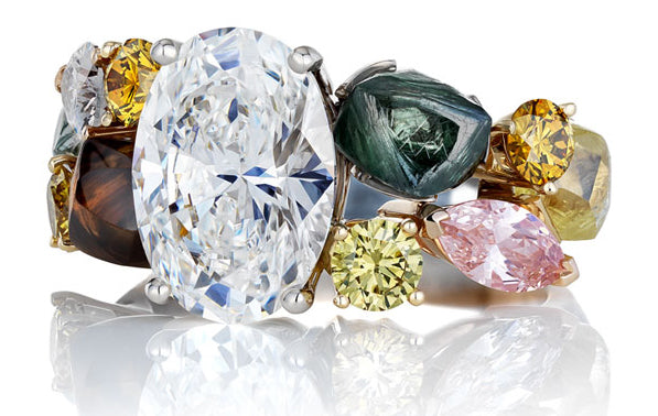 Polished diamonds flirt with rough diamonds