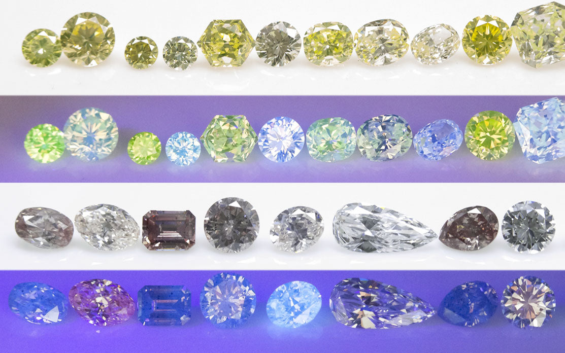 Fluorescence and Color Diamonds