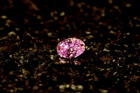 A lovely 0.14 ct pure purple diamond