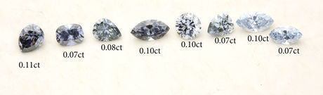 collection of blue diamonds