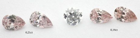 2 Pink pear shapes