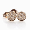 Champagne Pavé Diamond Disc Earrings