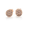 Chocolate Pavé Diamond Disc Earrings