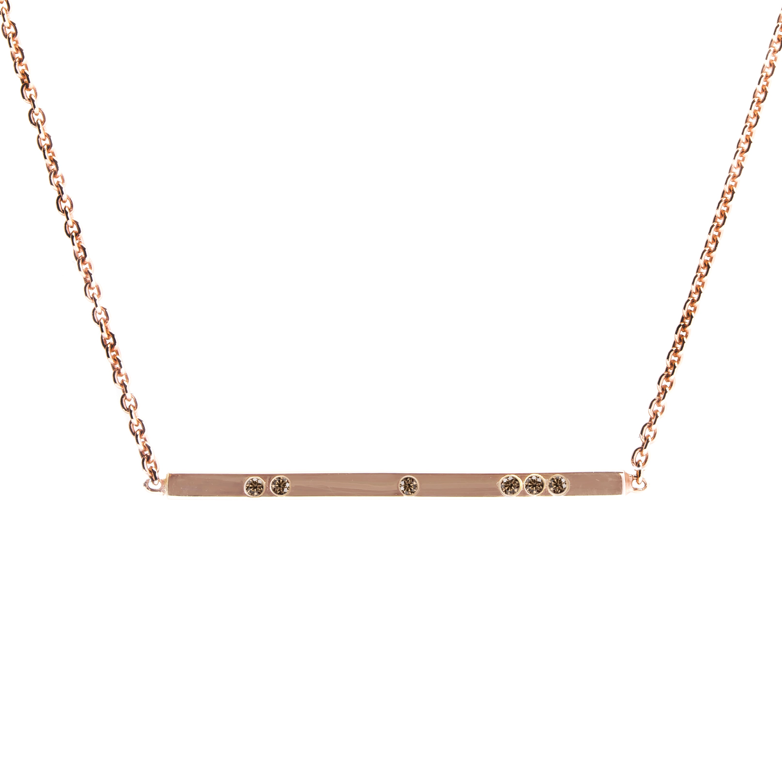 Chocolate Diamond Bar Pendant