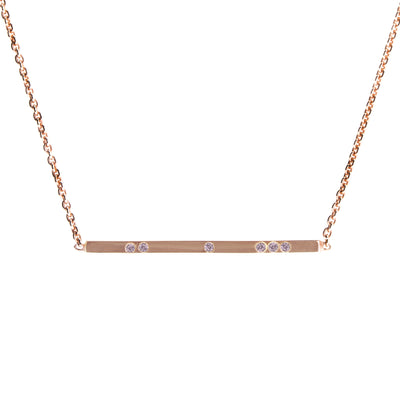 Baby Pink Diamond Bar Pendant