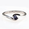 Blue Diamond Tension Set Ring