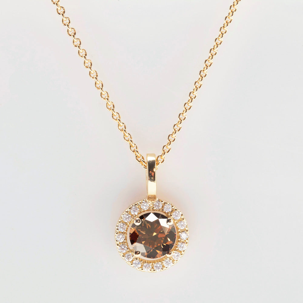 Modern Chocolate Diamond Pendant