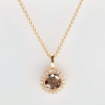 Modern Chocolate Diamond Pendant