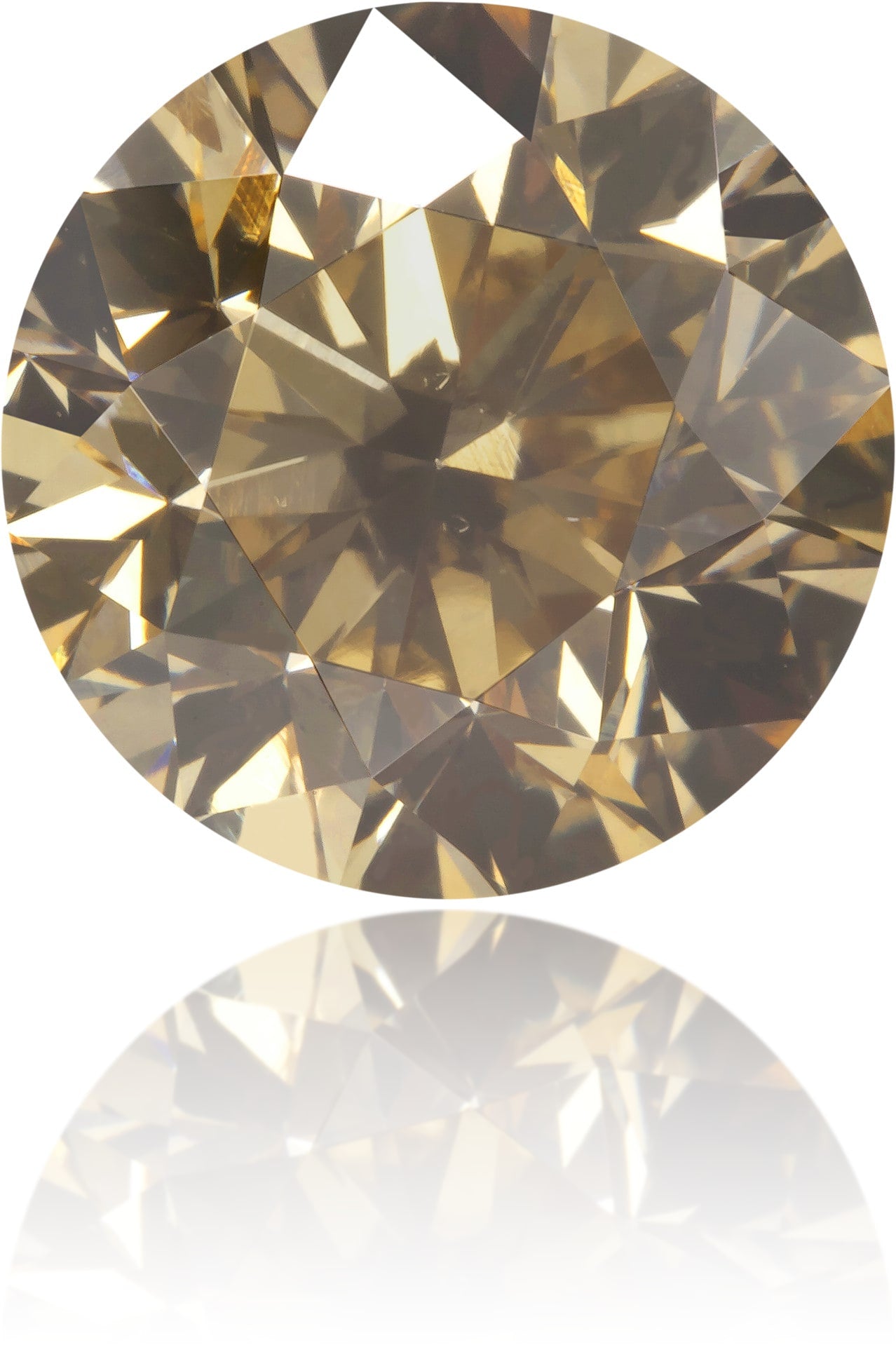 Natural Brown Diamond Round 3.00 ct Polished
