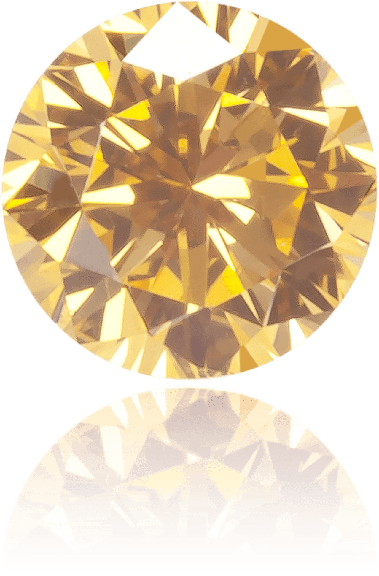 Natural Orange Diamond Round 0.15 ct Polished