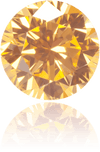 Natural Orange Diamond Round 0.15 ct Polished