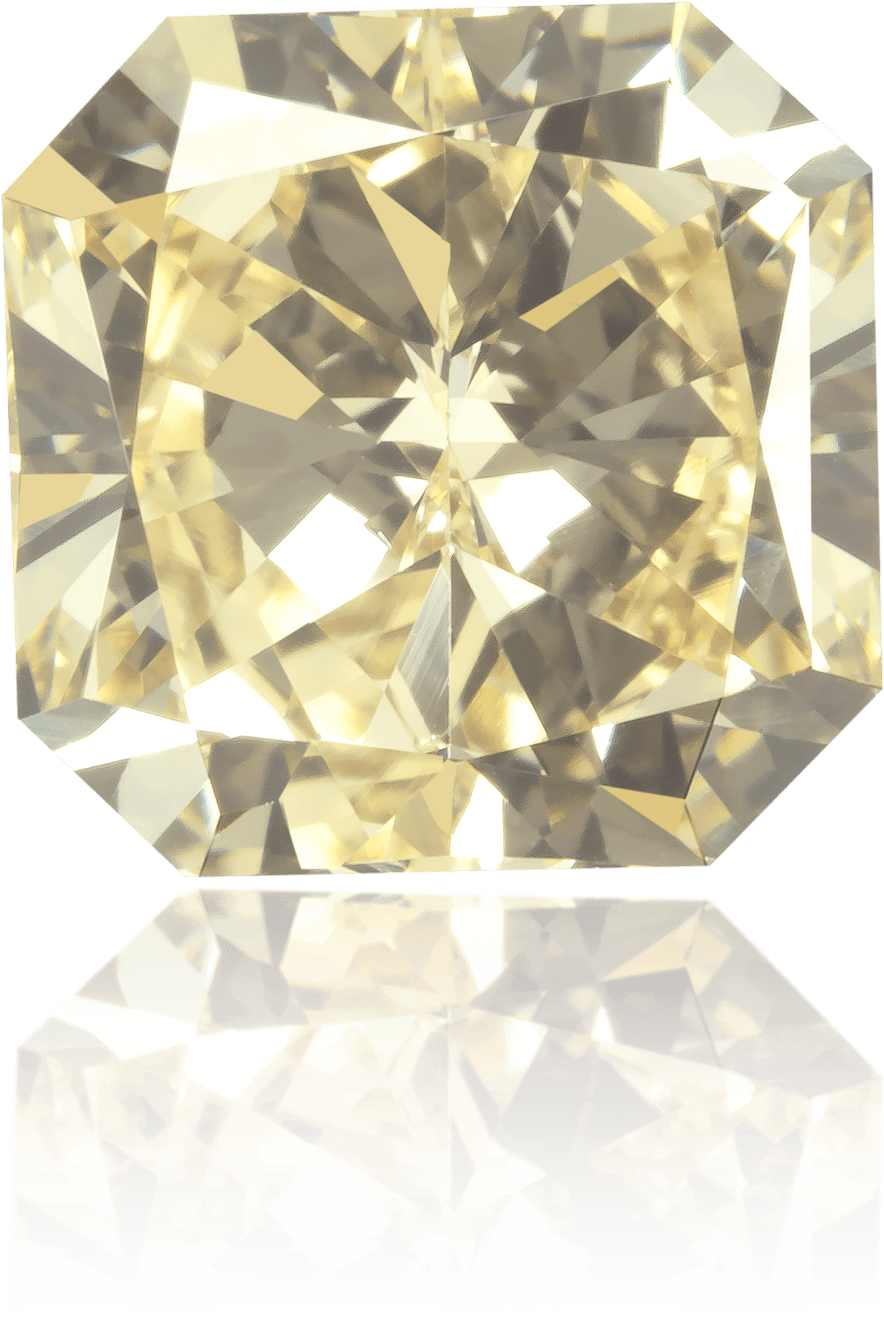 Natural Yellow Diamond Square 1.71 ct Polished