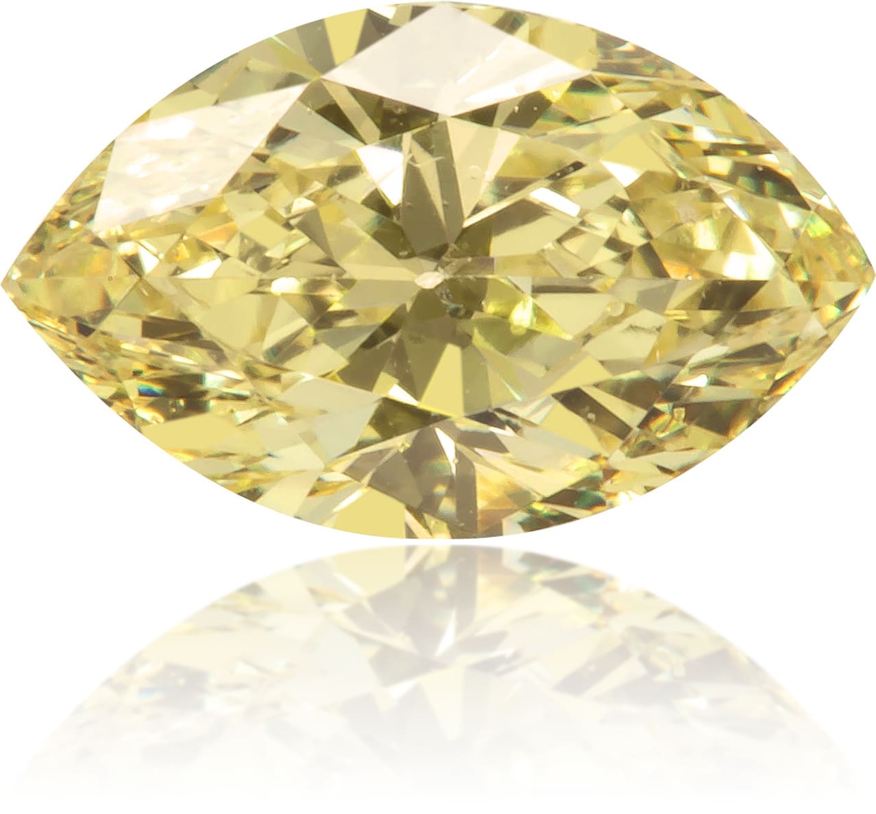 Natural Yellow Diamond Marquise 0.48 ct Polished