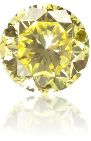 Natural Yellow Diamond Round 0.40 ct Polished