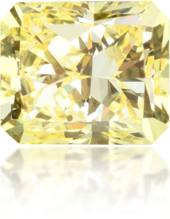 Natural Yellow Diamond Rectangle 0.81 ct Polished
