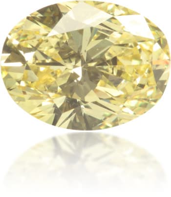 Natural Yellow Diamond Oval 0.86 ct Polished