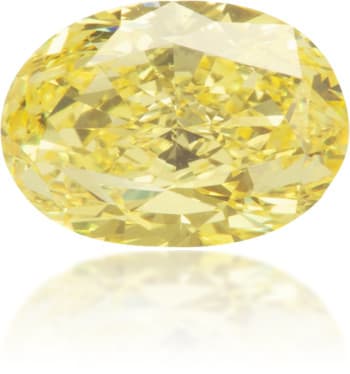 Natural Yellow Diamond Oval 0.88 ct Polished