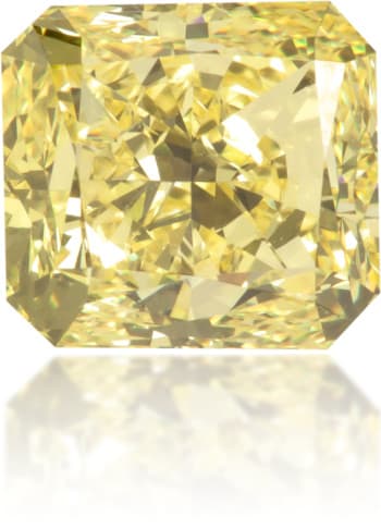 Natural Yellow Diamond Square 0.89 ct Polished