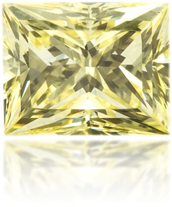 Natural Yellow Diamond Rectangle 1.02 ct Polished