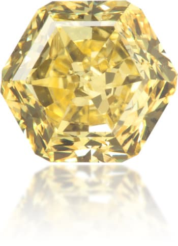 Natural Yellow Diamond Hexagon 1.03 ct Polished
