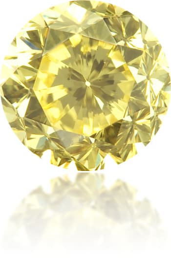 Natural Yellow Diamond Round 1.02 ct Polished