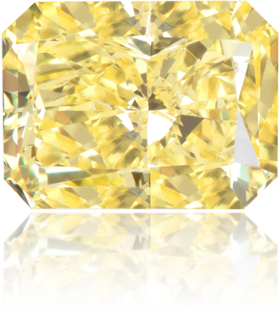 Natural Yellow Diamond Rectangle 1.18 ct Polished
