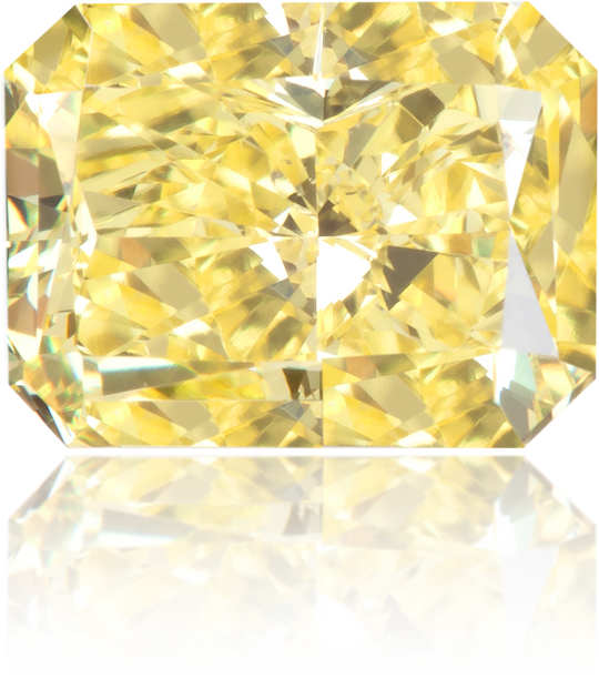 Natural Yellow Diamond Rectangle 1.18 ct Polished