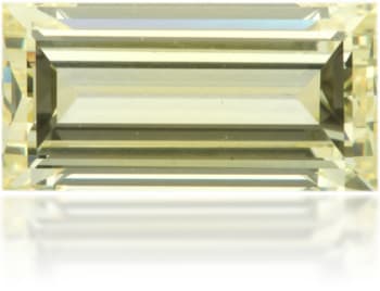 Natural Yellow Diamond Rectangle 1.71 ct Polished