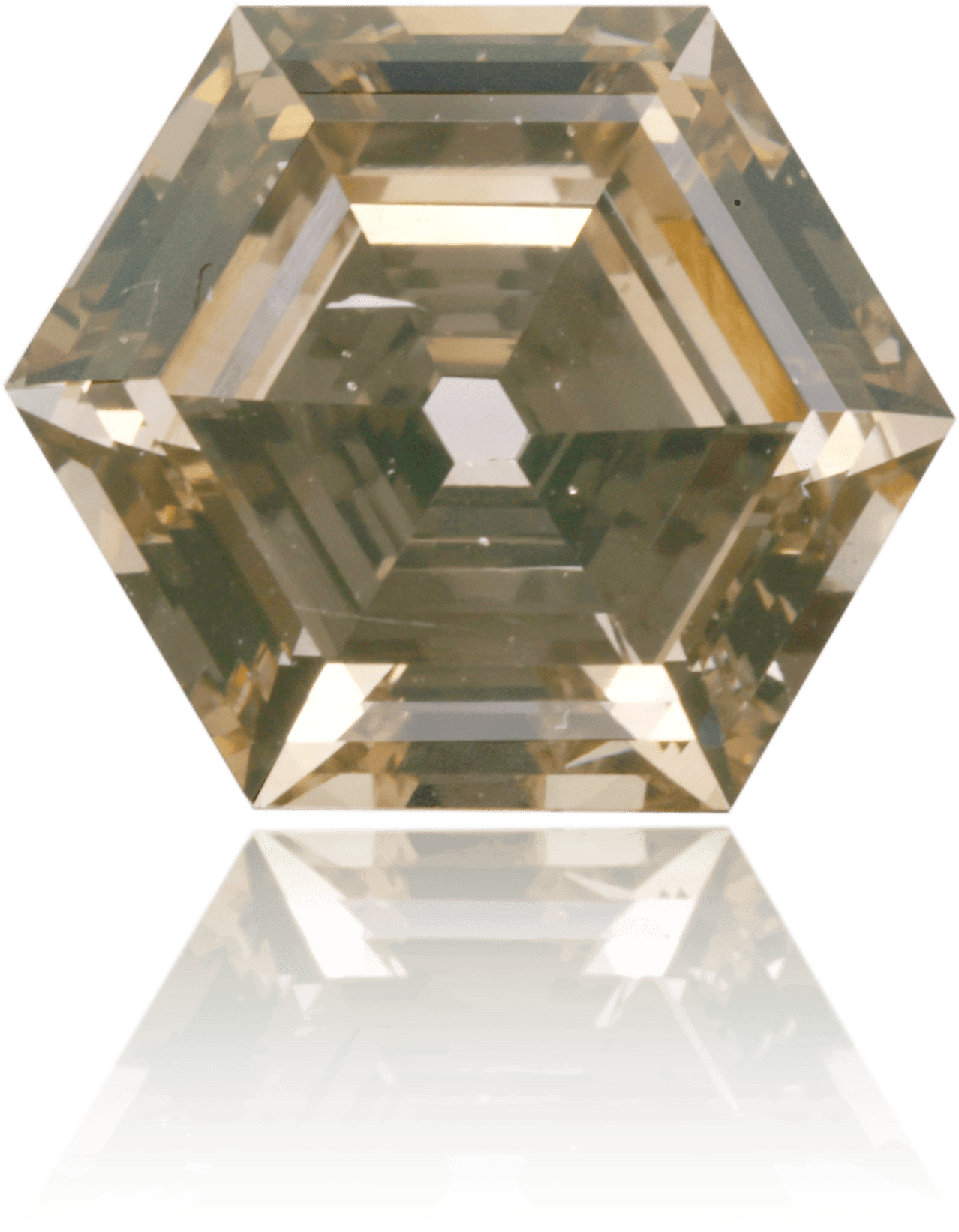 Natural Brown Diamond Hexagon 1.77 ct Polished