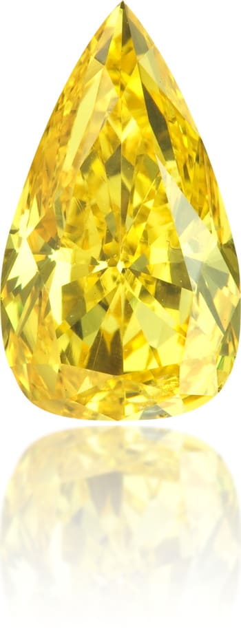 Natural Yellow Diamond Pear Shape 1.93 ct Polished