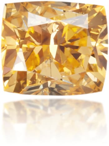 Natural Orange Diamond Square 0.17 ct Polished