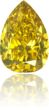 Natural Orange Diamond Pear Shape 0.39 ct Polished