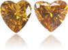 Natural Orange Diamond Heart Shape 0.48 ct set