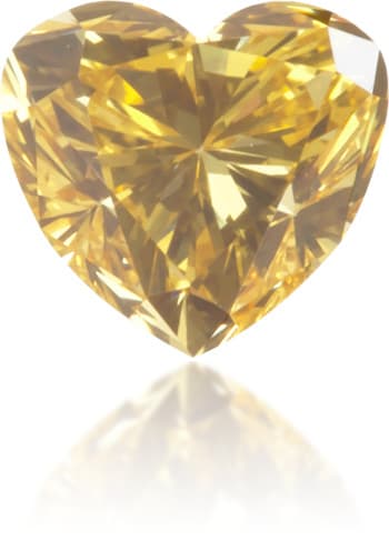 Natural Green Diamond Heart Shape 0.37 ct Polished