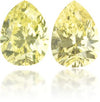 Natural Yellow Diamond Pear Shape 1.04 ct set