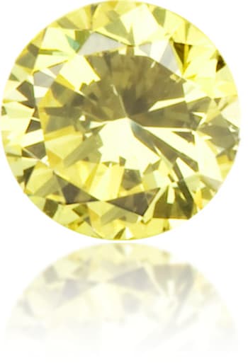 Natural Yellow Diamond Round 0.11 ct Polished