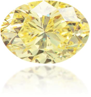 Natural Yellow Diamond Oval 0.65 ct Polished