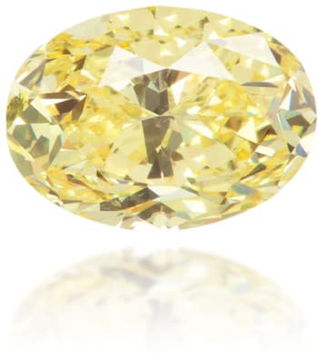 Natural Yellow Diamond Oval 0.68 ct Polished
