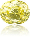 Natural Yellow Diamond Oval 0.59 ct Polished