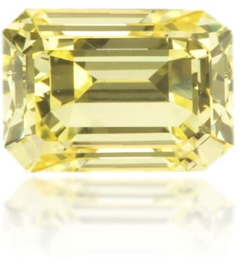 Natural Yellow Diamond Rectangle 0.45 ct Polished
