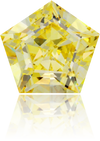 Natural Yellow Diamond Pentagon 0.85 ct Polished