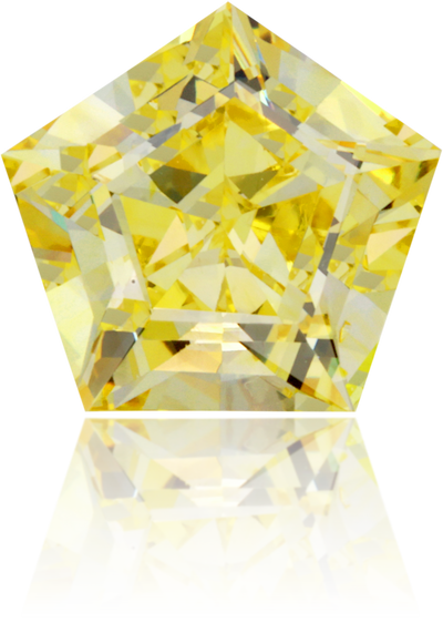 Natural Yellow Diamond Pentagon 0.85 ct Polished