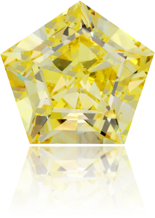 Natural Yellow Diamond Pentagon 0.85 ct Polished