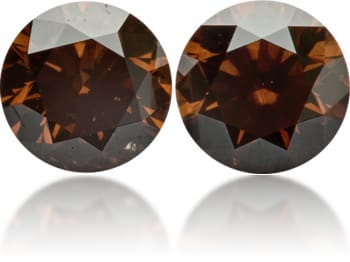 Natural Brown Diamond Round 4.08 ct set