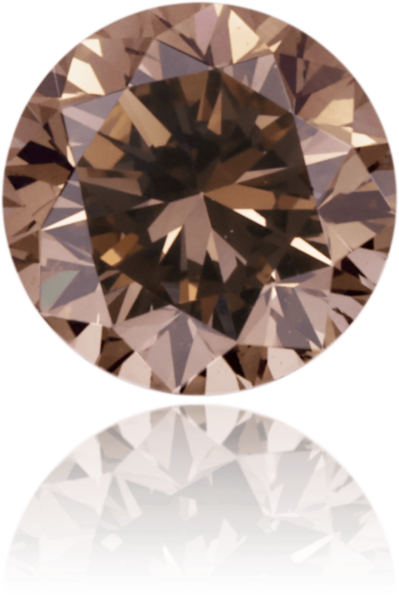 Natural Brown Diamond Round 0.51 ct Polished