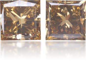 Natural Brown Diamond Square 1.62 ct set