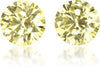 Natural Yellow Diamond Round 0.26 ct set