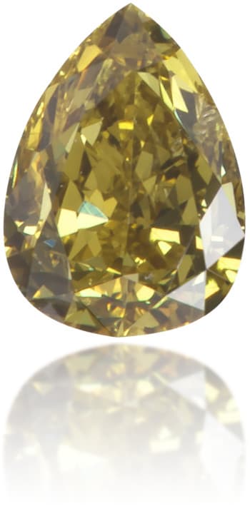 Natural Green Diamond Pear Shape 0.23 ct Polished
