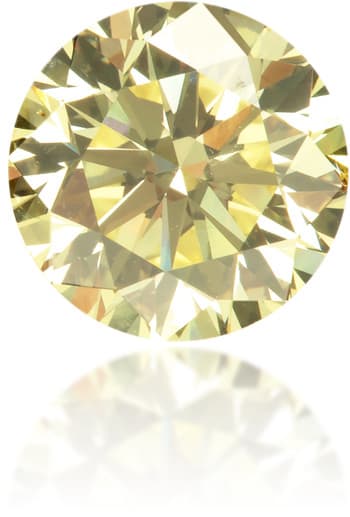 Natural Yellow Diamond Round 0.69 ct Polished