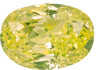 Natural Green Diamond Oval 0.37 ct Polished